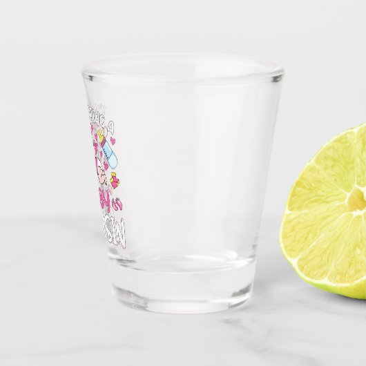 Ik krijg een Baby-neef-meisje-vrouwtje-onthulling Shot Glas (Rechts)