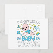 Ik krijg een baby neefje geslacht onthulling briefkaart (Voorkant / Achterkant)