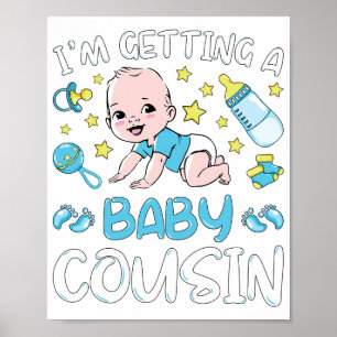 Ik krijg een baby neefje geslacht onthulling poster