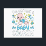 Ik krijg een baby neefje geslachtsonthulling briefkaart<br><div class="desc">Ik krijg een baby neefje leuke geslachtsonthulling baby shower leuke ontwerp cadeau ansichtkaart klassieke collectie.</div>