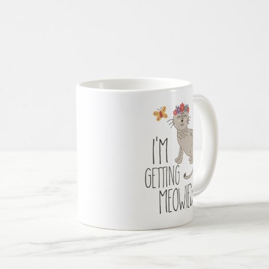 Ik krijg een gebeitelde kat bruiloft. koffiemok (Voorkant rechts)