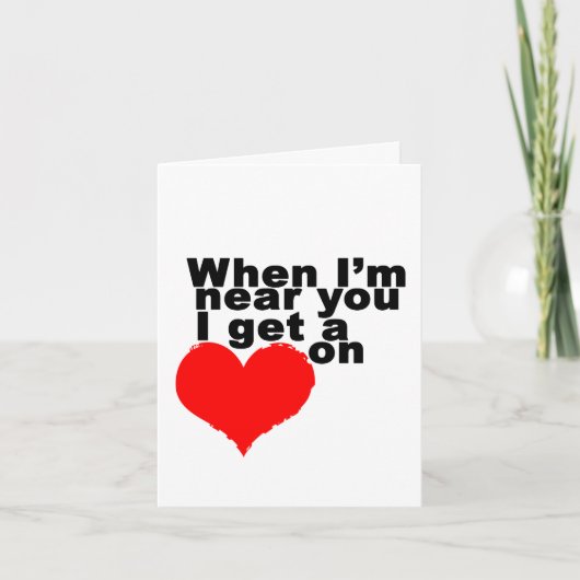 Ik krijg een hart op de grappige Valentijn Feestdagen Kaart (Voorkant)