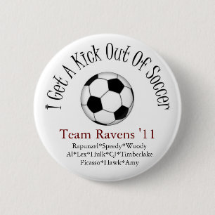ik krijg een schop uit het voetbal ronde button 5,7 cm