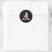 Ik Krijg Een Steen Halloween Ronde Sticker (Tas)