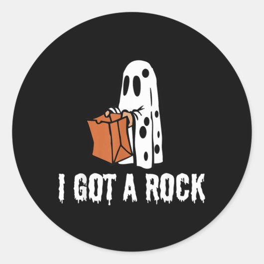 Ik Krijg Een Steen Halloween Ronde Sticker (Voorkant)