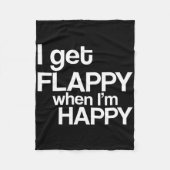 Ik krijg flappy als ik blij ben met autisme bewust fleece deken (Voorkant)