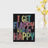 Ik krijg flappy als ik blij ben met autisme bewust kaart (Gele Bloem)