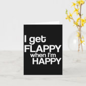 Ik krijg flappy als ik blij ben met autisme bewust kaart (Gele Bloem)