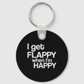 Ik krijg flappy als ik blij ben met autisme bewust sleutelhanger (Voorkant)