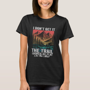 Ik krijg het spoor niet zo plat op de kaart t-shirt