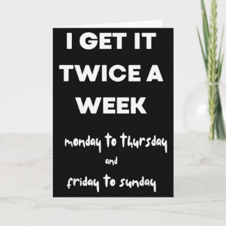 Ik krijg het twee keer per week maandag tot en met kaart