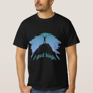 Ik krijg High Fun Rock klim Humor klimmer T-shirt