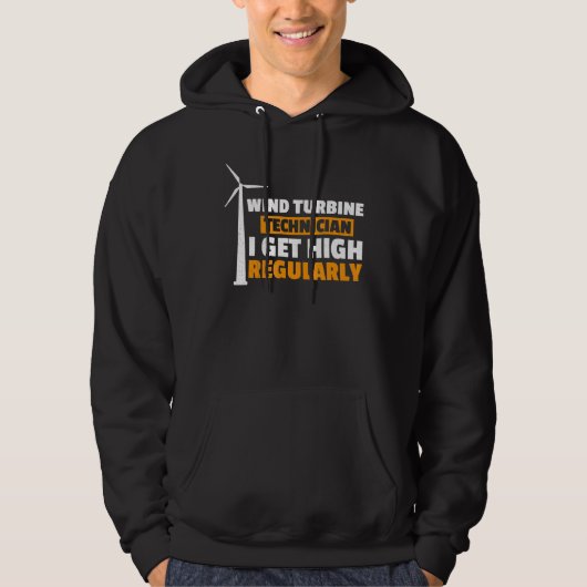 Ik krijg 'high-regular Wind Turbine' technicus win Hoodie (Voorkant)