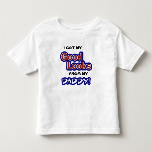 Ik krijg mijn GOOD LOOKS van mijn papa. Kinder Shirts (Voorkant)