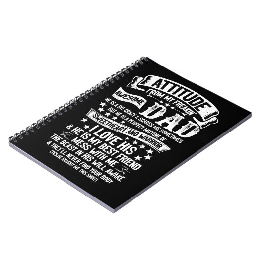 Ik krijg mijn houding van mijn Freakin Geweldige v Notitieboek (Linkerzijde)