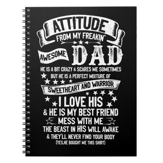 Ik krijg mijn houding van mijn Freakin Geweldige v Notitieboek (Voorkant)