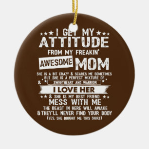 Ik krijg mijn houding van mijn vrijmakende Geweldi Keramisch Ornament