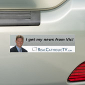 Ik krijg mijn nieuws van Vic! Bumpersticker (Op auto)