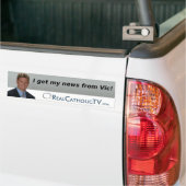 Ik krijg mijn nieuws van Vic! Bumpersticker (Op Truck)