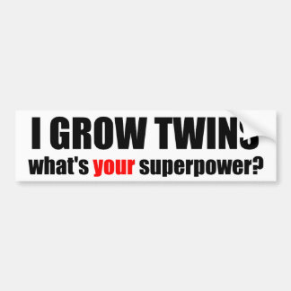 Ik krijg tweelingen, wat is jouw superkracht? bumpersticker