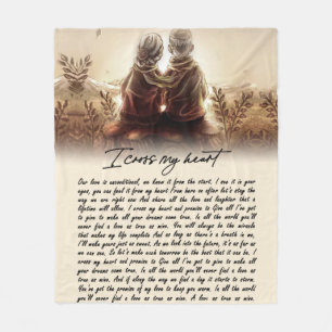 Ik kruis mijn hartenpaar Golden Jubileum Gift Fleece Deken