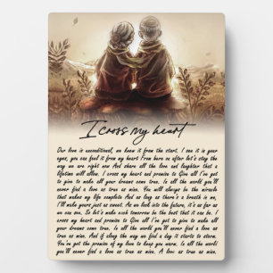 Ik kruis mijn hartenpaar Golden Jubileum Gift Fotoplaat