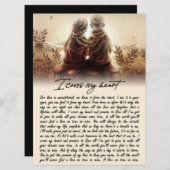 Ik kruis mijn hartenpaar Golden Jubileum Gift Menu (Voorkant / Achterkant)