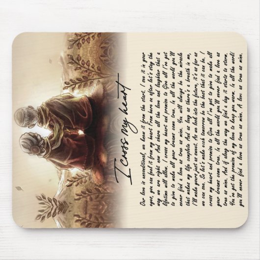 Ik kruis mijn hartenpaar Golden Jubileum Gift Muismat (Voorkant)