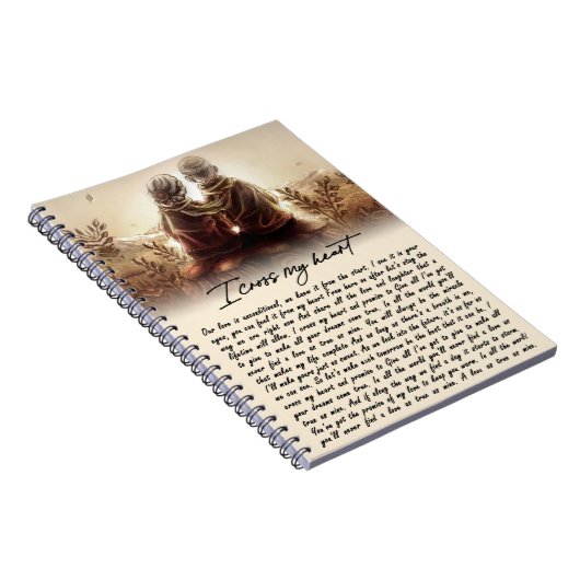 Ik kruis mijn hartenpaar Golden Jubileum Gift Notitieboek (Rechterzijde)