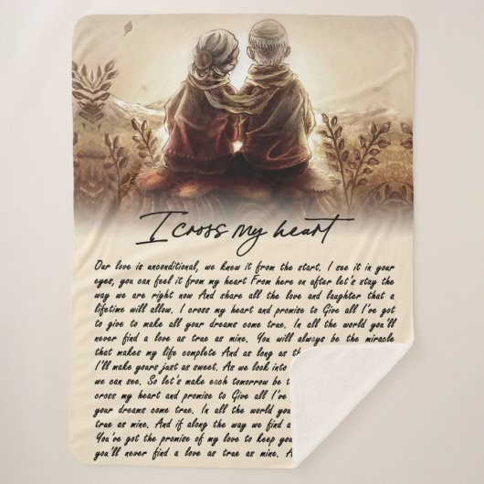 Ik kruis mijn hartenpaar Golden Jubileum Gift Sherpa Deken (Voorkant)