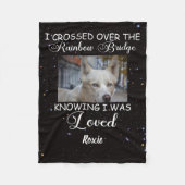 Ik kruiste over de Rainbow Bridge, herdenkingshond Fleece Deken (Voorkant)