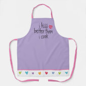 Ik kus beter dan ik kook Apron Schort (Voorkant)