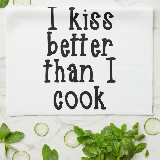 Ik kus beter dan ik maak Towel Theedoek (Gevouwen)