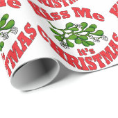 Ik kus het is Kerstmis. Cadeaupapier (Rol Hoek)