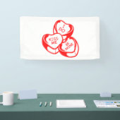 Ik Kus Me Be Mine Valentijnsdag 1.6x3 Vinyl Spandoek (Beurs)