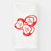 Ik Kus Me Be Mine Valentijnsdag 1.6x3 Vinyl Spandoek (Verticaal)