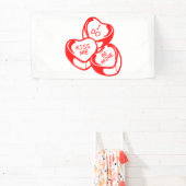 Ik Kus Me Be Mine Valentijnsdag 1.6x3 Vinyl Spandoek (Insitu)