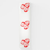 Ik Kus Me Be Mine Valentijnsdag 2.5x10 Vinyl Spandoek (Verticaal)