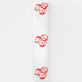 Ik Kus Me Be Mine Valentijnsdag 2.5x12 Vinyl Spandoek (Verticaal)