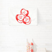 Ik Kus Me Be Mine Valentijnsdag 2.5x4 Vinyl Spandoek (Insitu)