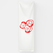 Ik Kus Me Be Mine Valentijnsdag 2.5x8 Vinyl Spandoek (Verticaal)