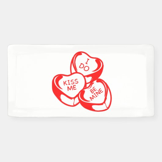 Ik Kus Me Be Mine Valentijnsdag 2x1 Vinyl Spandoek (Horizontaal)