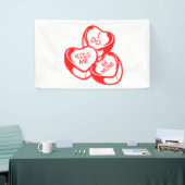 Ik Kus Me Be Mine Valentijnsdag 3x5 Vinyl Spandoek (Beurs)