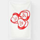 Ik Kus Me Be Mine Valentijnsdag 3x5 Vinyl Spandoek (Verticaal)