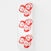 Ik Kus Me Be Mine Valentijnsdag 4x12 Vinyl Spandoek (Verticaal)