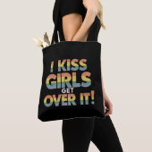 Ik kus meisjes krijgen over het grappig lesbisch b tote bag (Dichtbij)