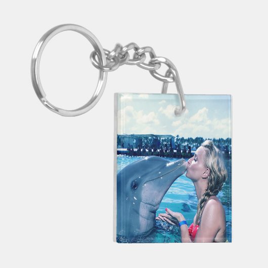 Ik kuste een dolfijn # Miss Multiverse Sleutelhang Sleutelhanger (Voorkant Links)