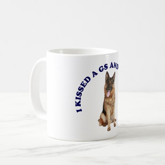 Ik kuste een Duitse herder Koffiemok (Voorkant links)