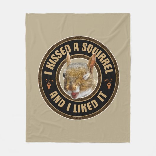 Ik kuste een eekhoorn - grappige parodie fleece deken (Voorkant)
