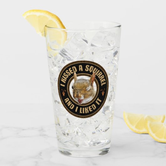 Ik kuste een eekhoorn - grappige parodie glas (Voorkant ijs)